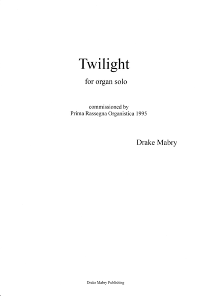 Twilight for organ