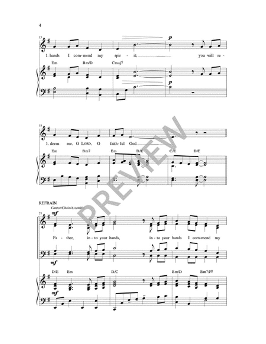 Father into Your Hands Father into Your Hands 4-Part scores gallery preview page 14