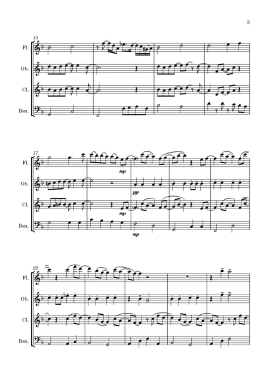 I Will Woodwind Quartet scores gallery preview page 4