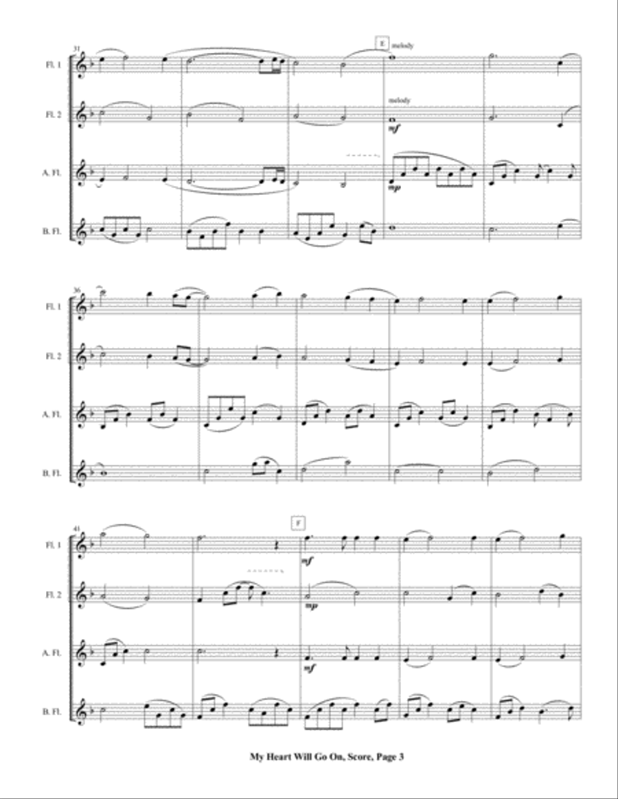 My Heart Will Go On (Love Theme from Titanic) Woodwind Ensemble scores gallery preview page 5