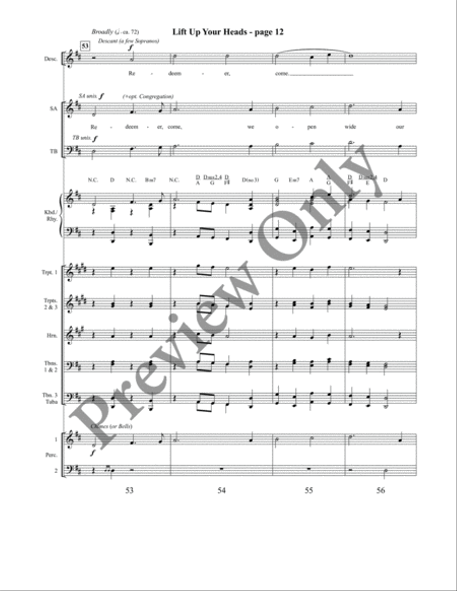 Lift Up Your Heads 4-Part scores gallery preview page 20
