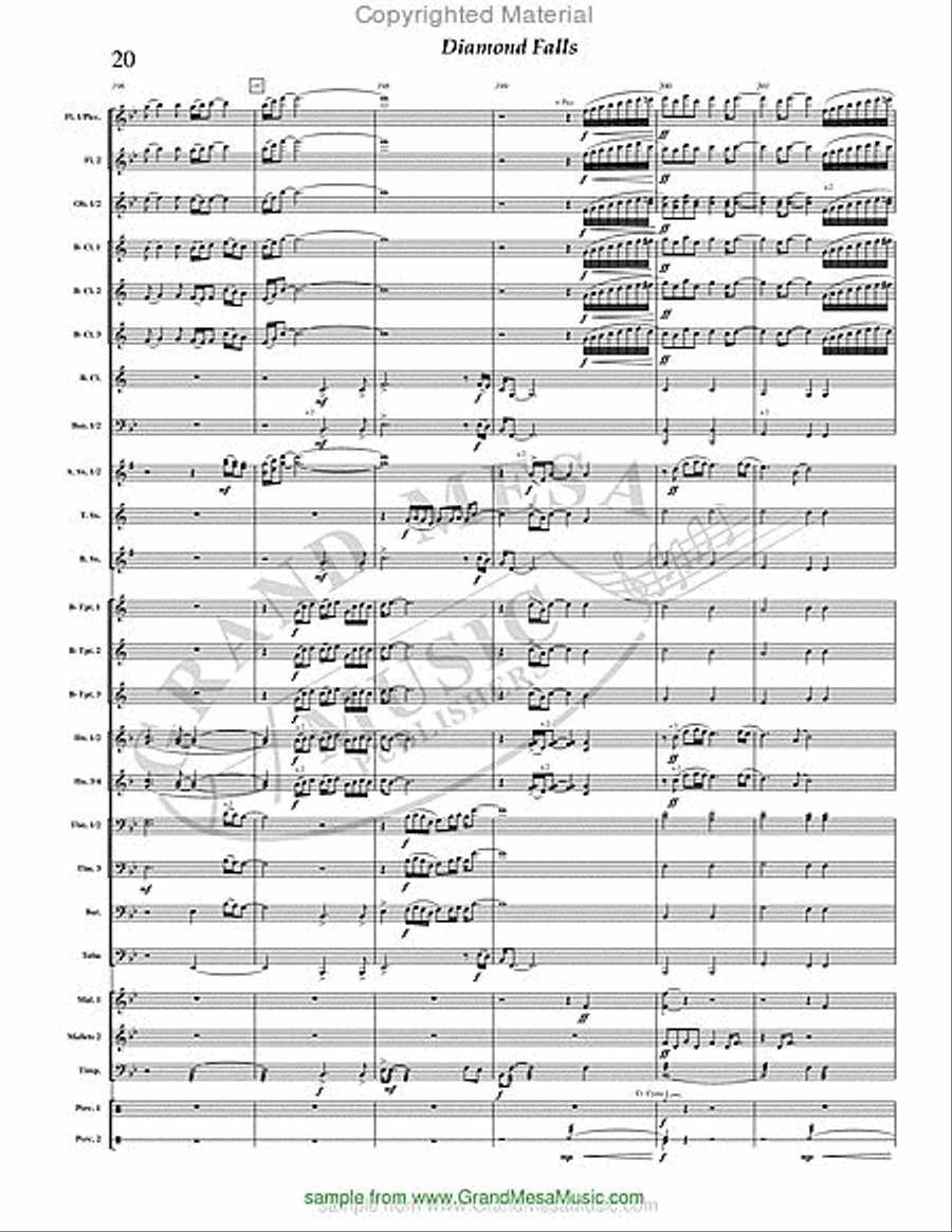Diamond Falls Concert Band scores gallery preview page 21