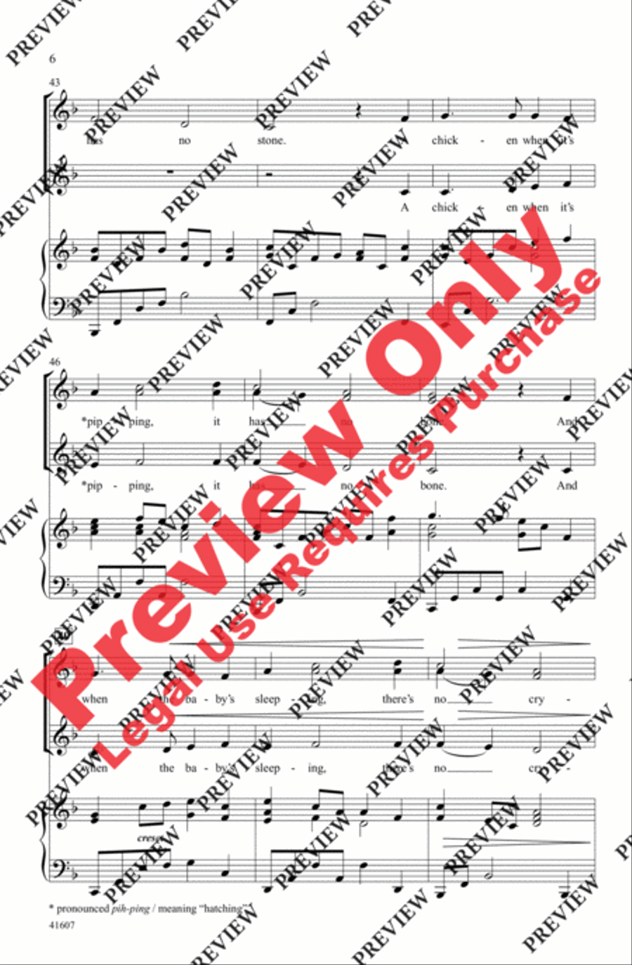 I Gave My Love a Cherry Women's Choir scores gallery preview page 6