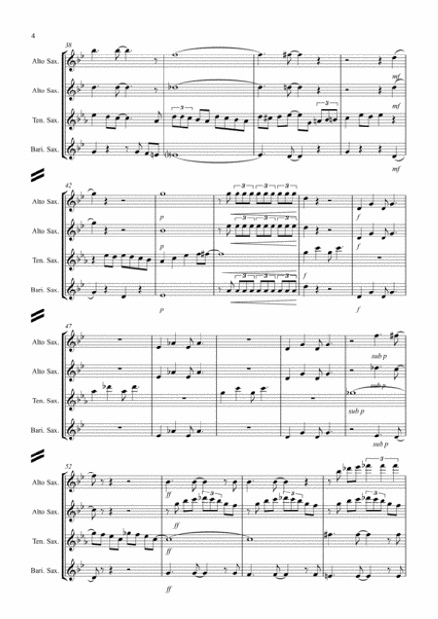 Big Spender Woodwind Quartet scores gallery preview page 4