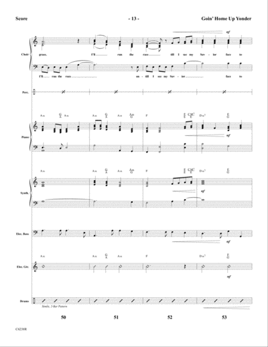 Goin' Home Up Yonder Choir scores gallery preview page 15