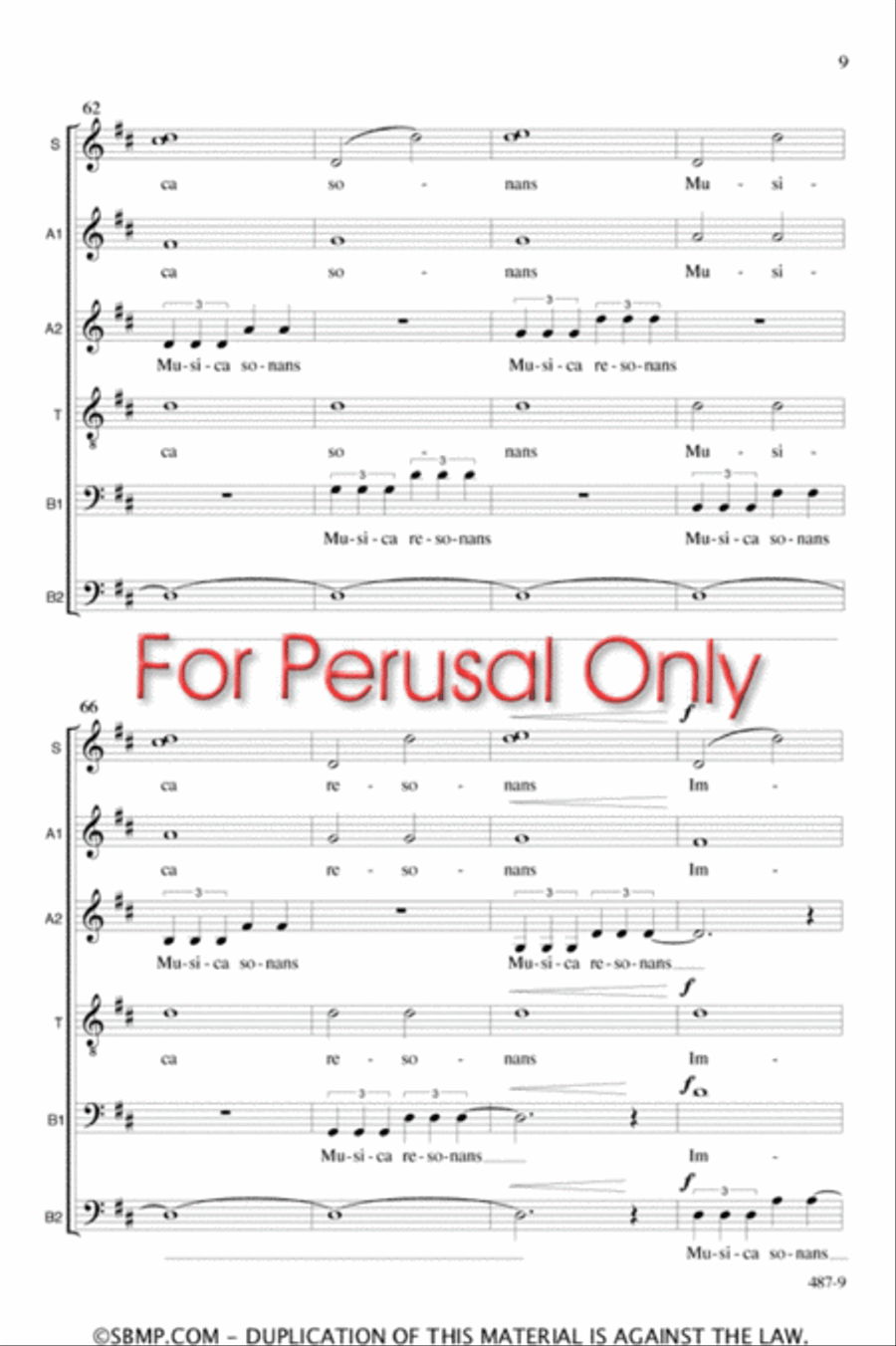 Musica animam tangens - SATB Octavo image number null