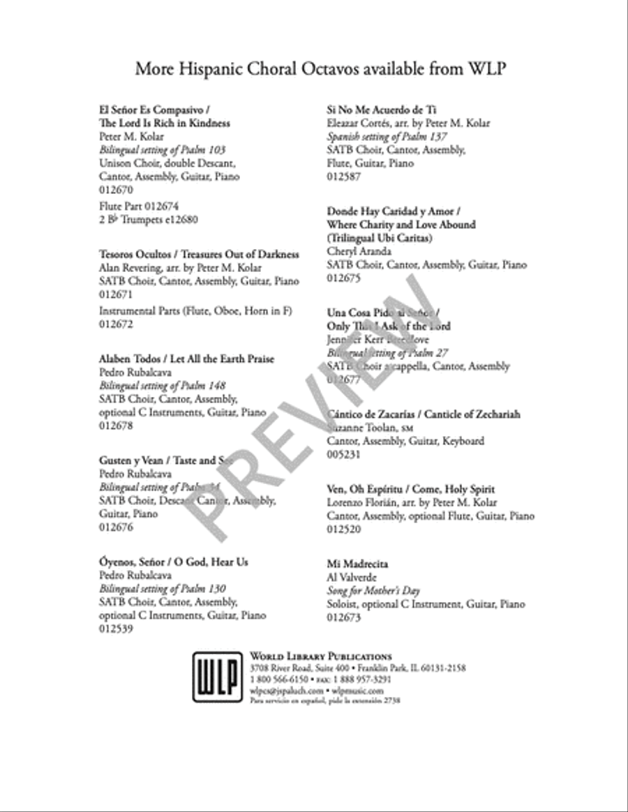 Oracion De Los Fieles Oracion De Los Fieles 4-Part scores gallery preview page 2