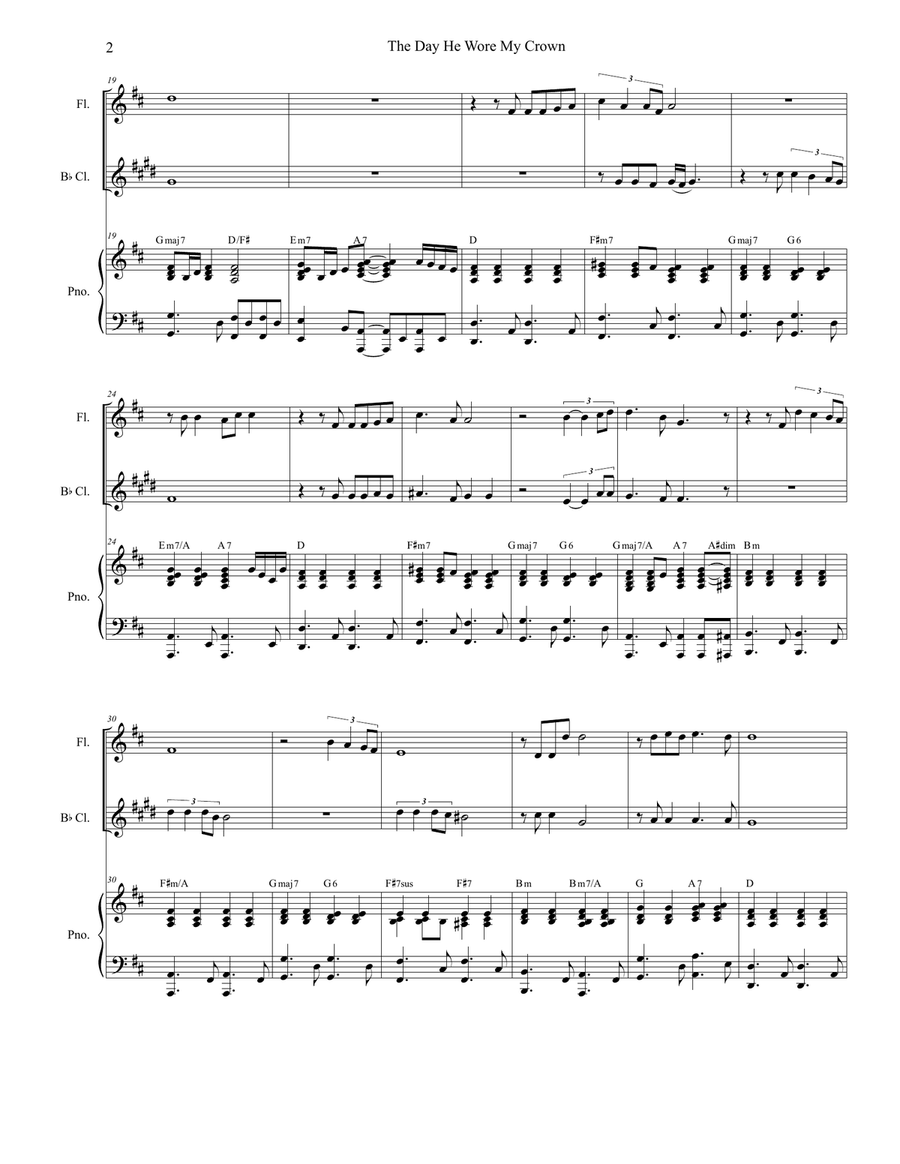 The Day He Wore My Crown Woodwind Duet scores gallery preview page 2