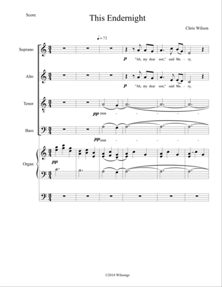 This Endernight 4-Part scores gallery preview page 1