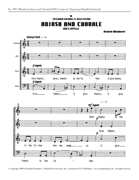 Arioso and Chorale (Downloadable)