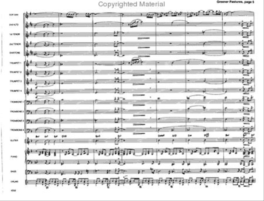 Greener Pastures Greener Pastures Jazz Ensemble scores gallery preview page 6