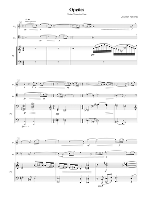 Book cover for Options - Trio for Violin, Cello and Piano