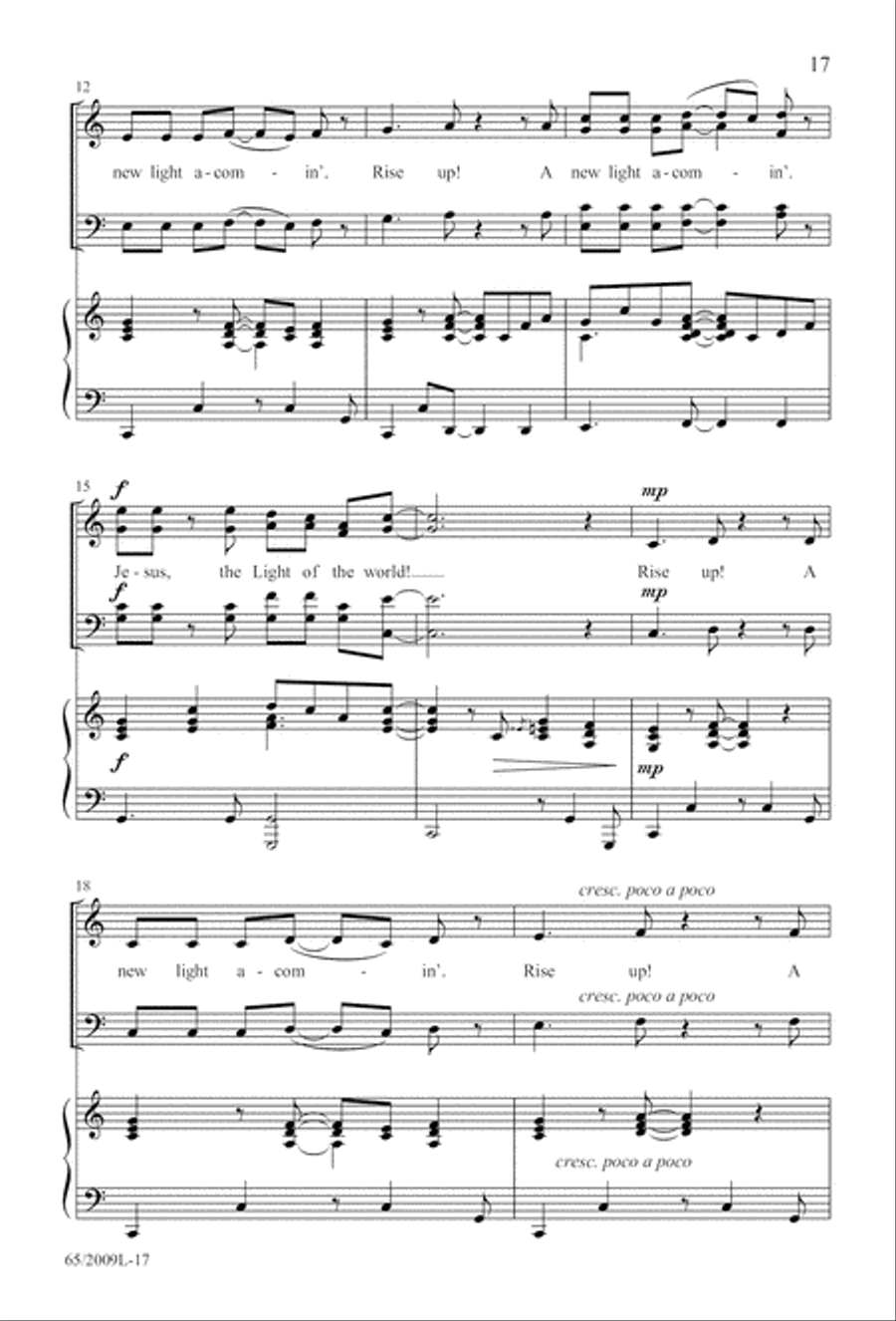 Rise Up! A New Light A-Comin’ 4-Part scores gallery preview page 18