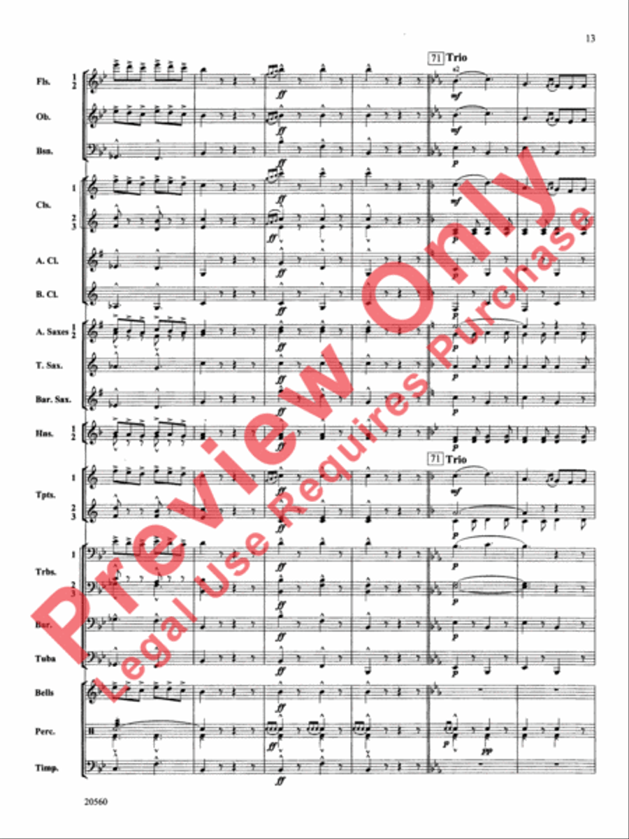 Marche Lorraine Concert Band scores gallery preview page 14