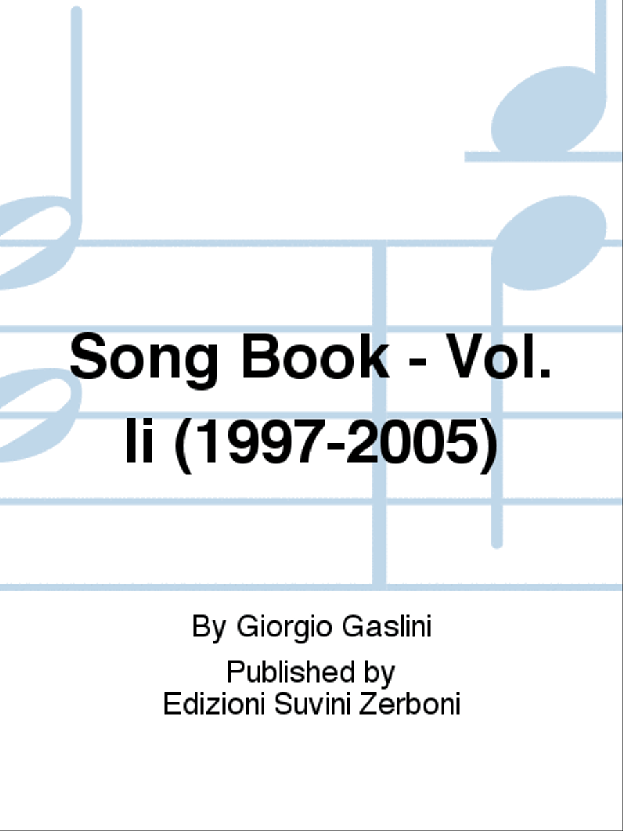 Song Book - Vol. Ii (1997-2005) Voice Solo scores gallery preview page 1