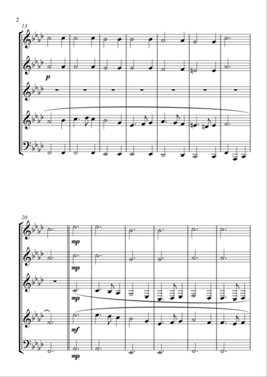 Greensleeves Brass Ensemble scores gallery preview page 2