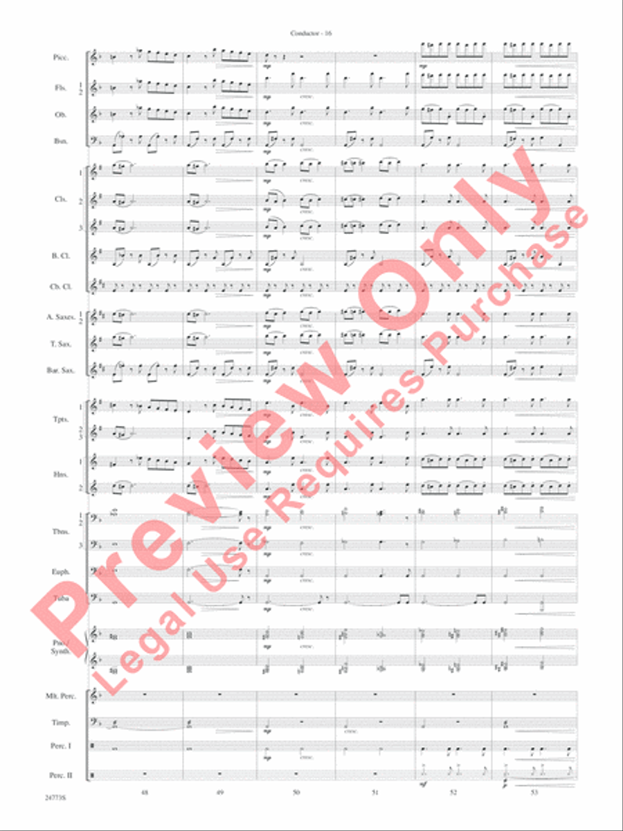Suite from The Star Wars Epic - Part II Concert Band scores gallery preview page 19