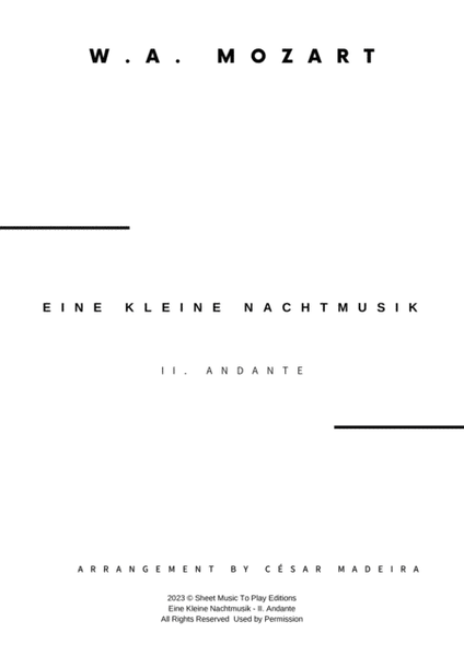 Eine Kleine Nachtmusik (2 mov.) - Brass Quartet (Full Score) - Score Only image number null