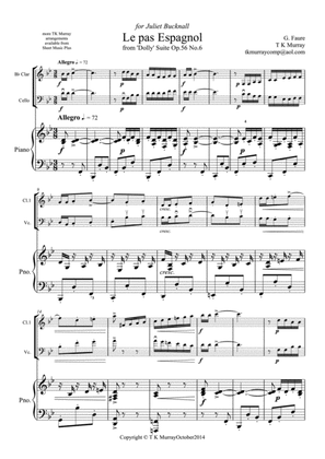 Faure - 'Le pas espagnol' - Clarinet, Cello & Piano
