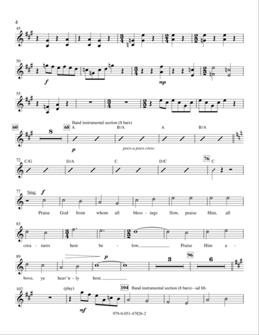 The World Beloved: A Bluegrass Mass - Fiddle Choir scores gallery preview page 4