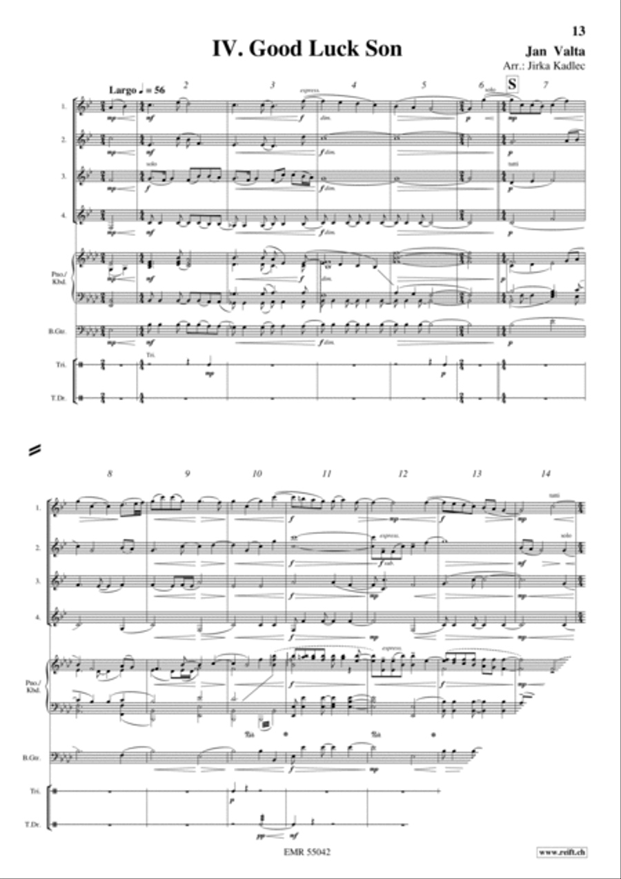 Five Pieces From Kingdom Come: Deliverance Clarinet Quartet scores gallery preview page 10