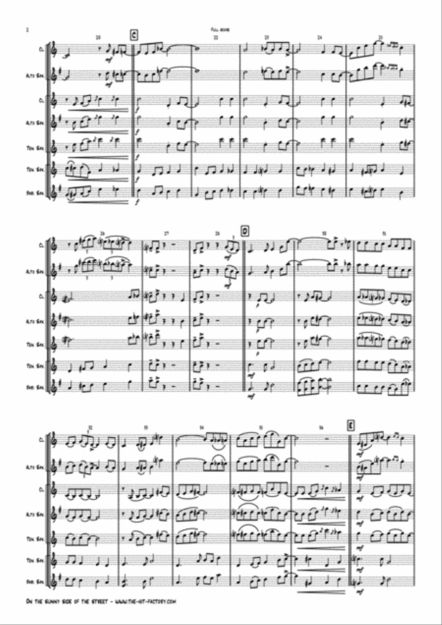 On The Sunny Side Of The Street Woodwind Trio scores gallery preview page 2