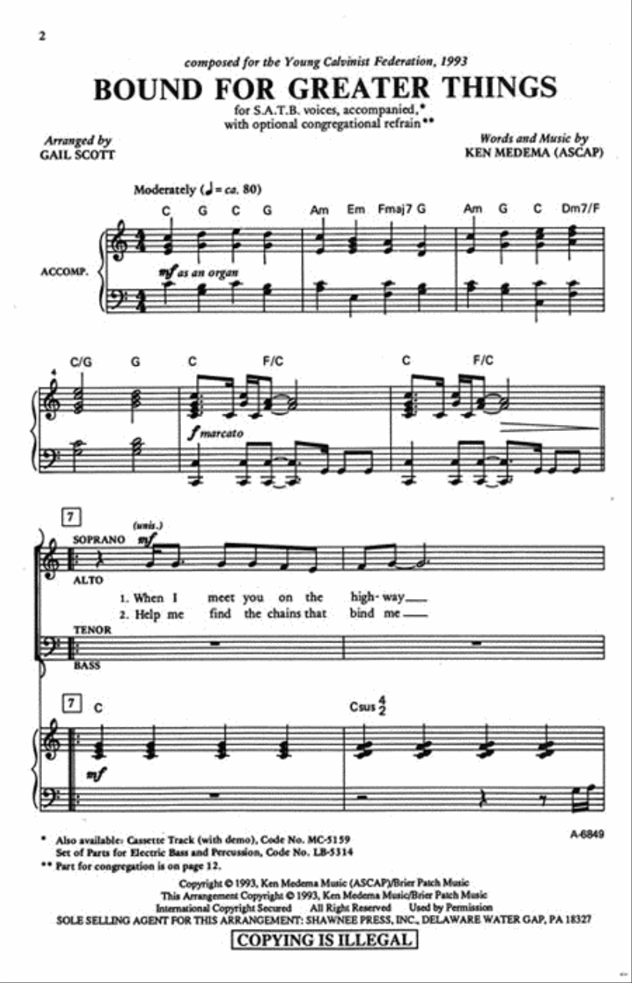 Bound for Greater Things 4-Part scores gallery preview page 2