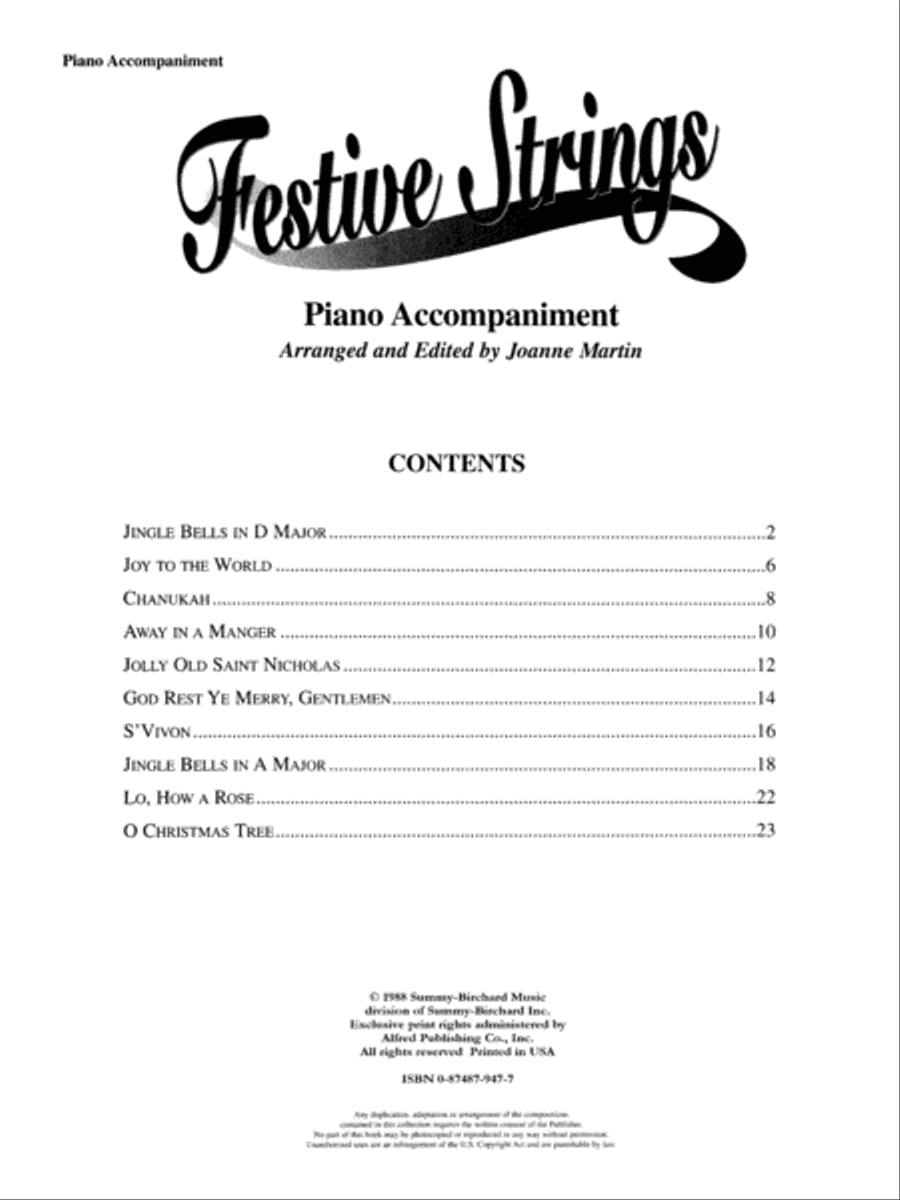 Festive Strings Piano scores gallery preview page 5
