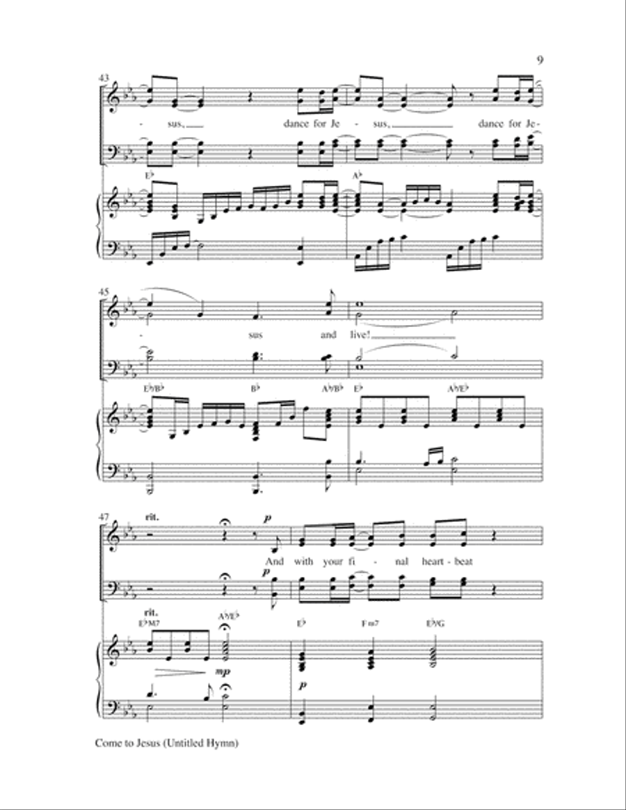 Come to Jesus (Untitled Hymn) Choir scores gallery preview page 9