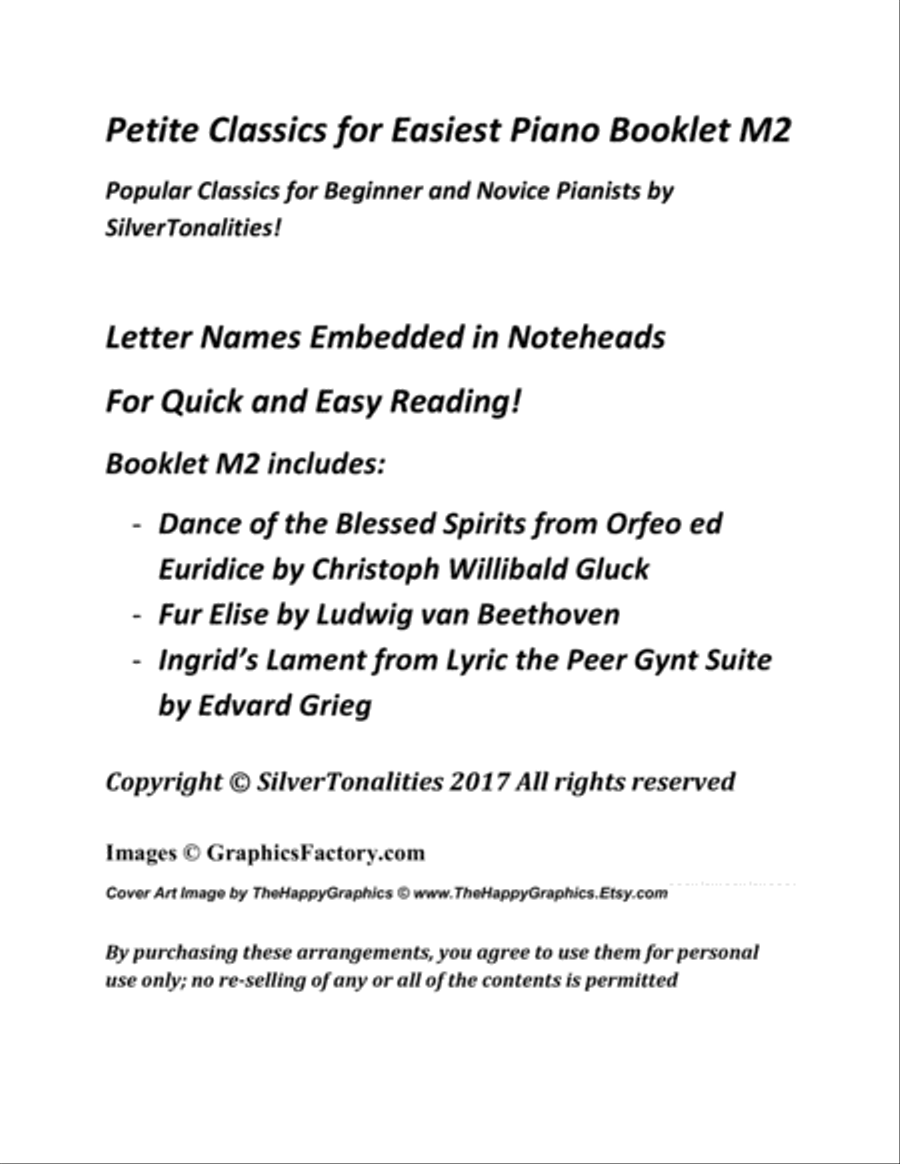 Petite Classics for Easiest Piano Booklet M2 Easy Piano scores gallery preview page 2