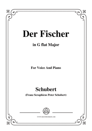 Book cover for Schubert-Der Fischer,in G flat Major,Op.5,No.3,for Voice and Piano