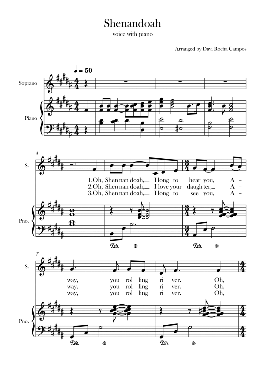 Shenandoah Chamber Music scores gallery preview page 1