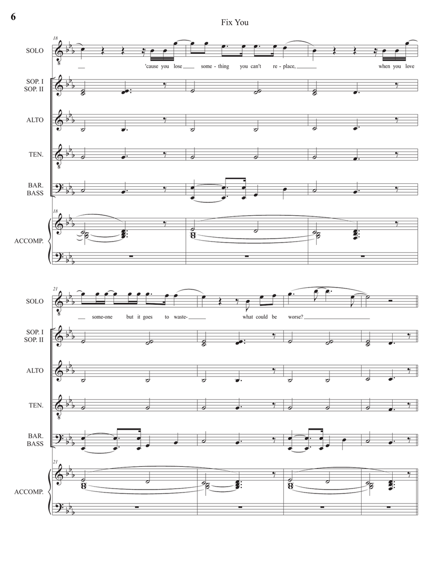 Fix You Divisi scores gallery preview page 6