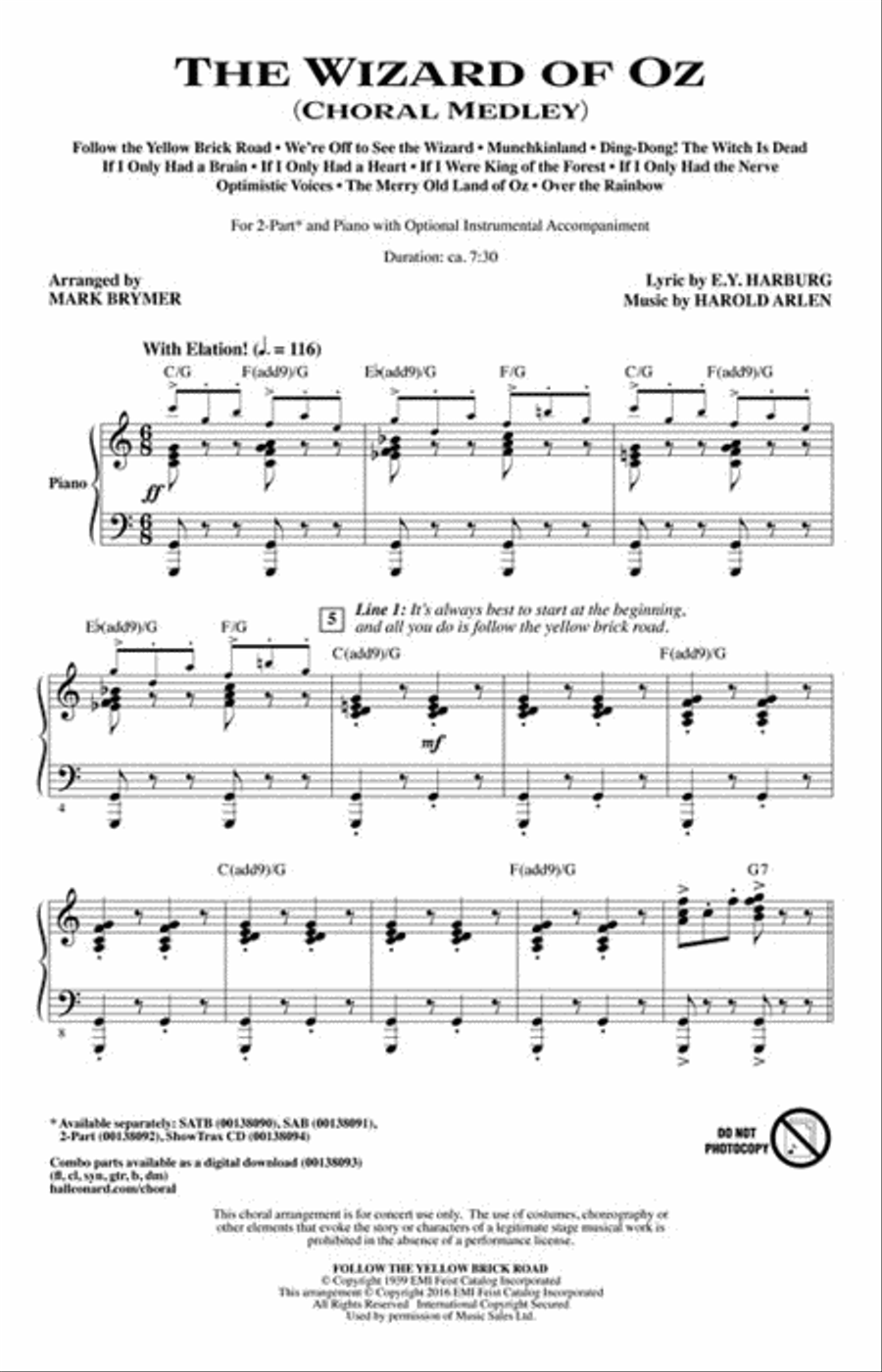 The Wizard of Oz 2-Part scores gallery preview page 2
