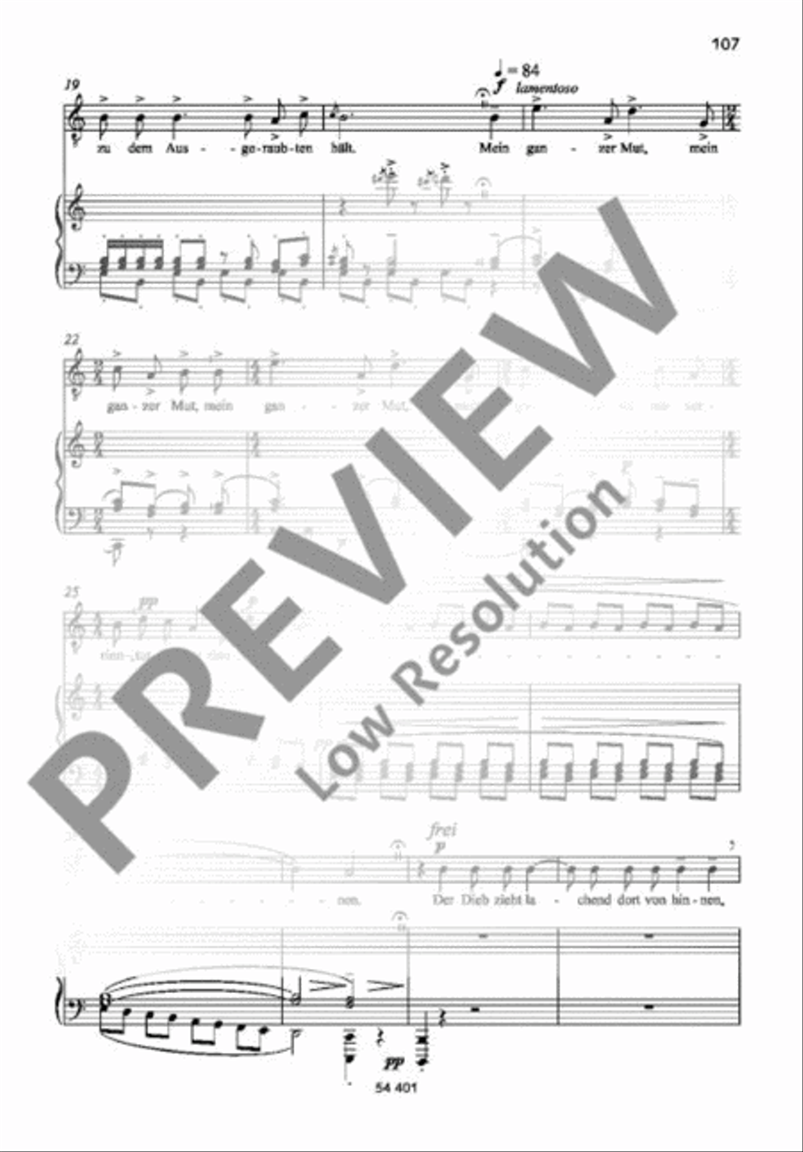 Arie des Eselmann Tenor Voice scores gallery preview page 3
