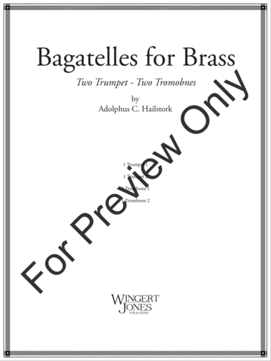 Bagatelles For Brass Trombone scores gallery preview page 2