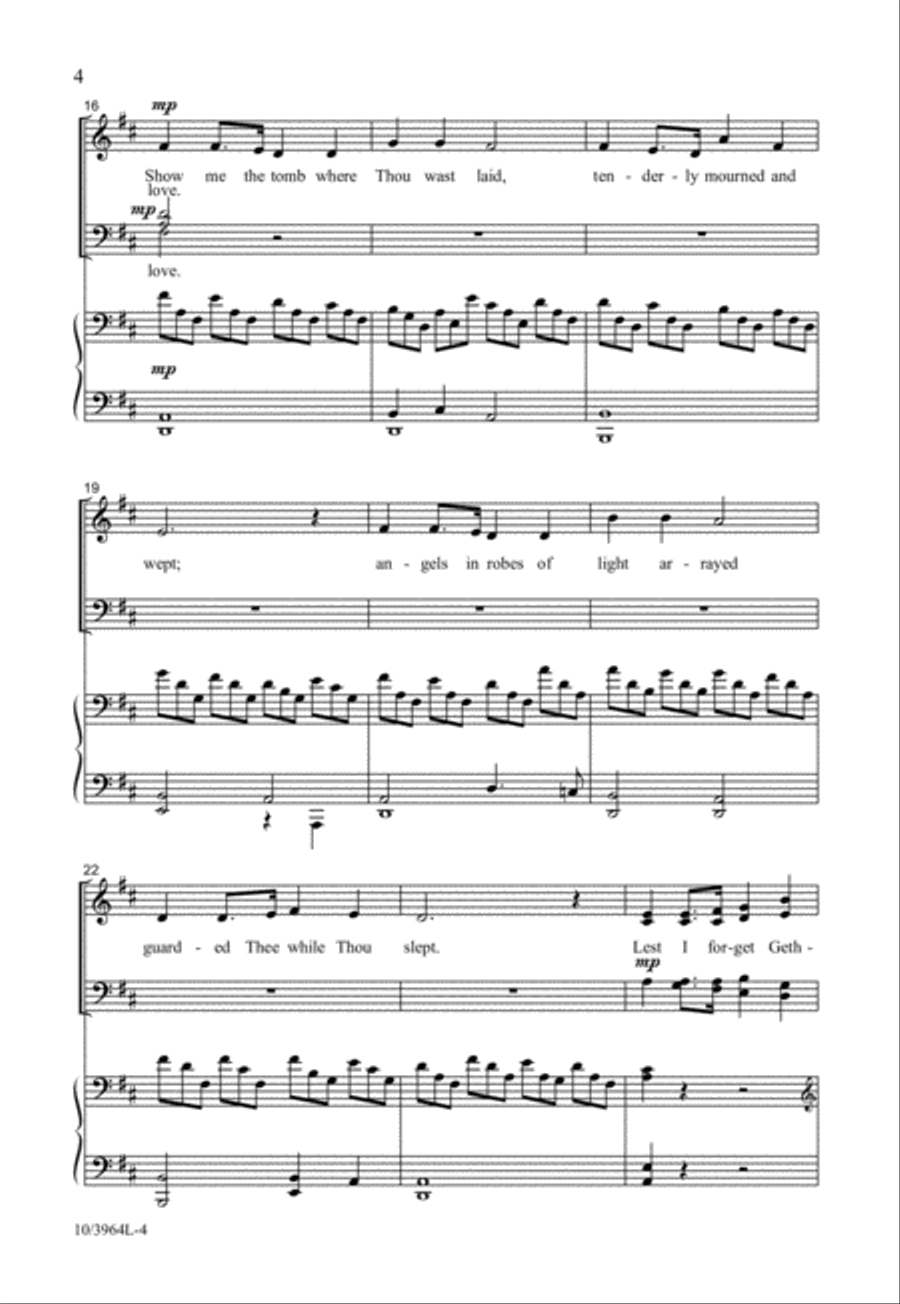 Lest I Forget Thy Love Divisi scores gallery preview page 4