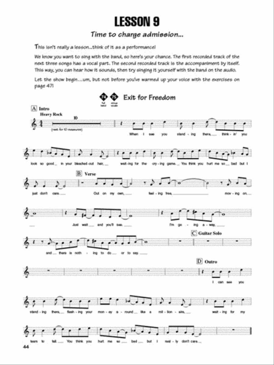 FastTrack Lead Singer Method – Book 1 Voice scores gallery preview page 6