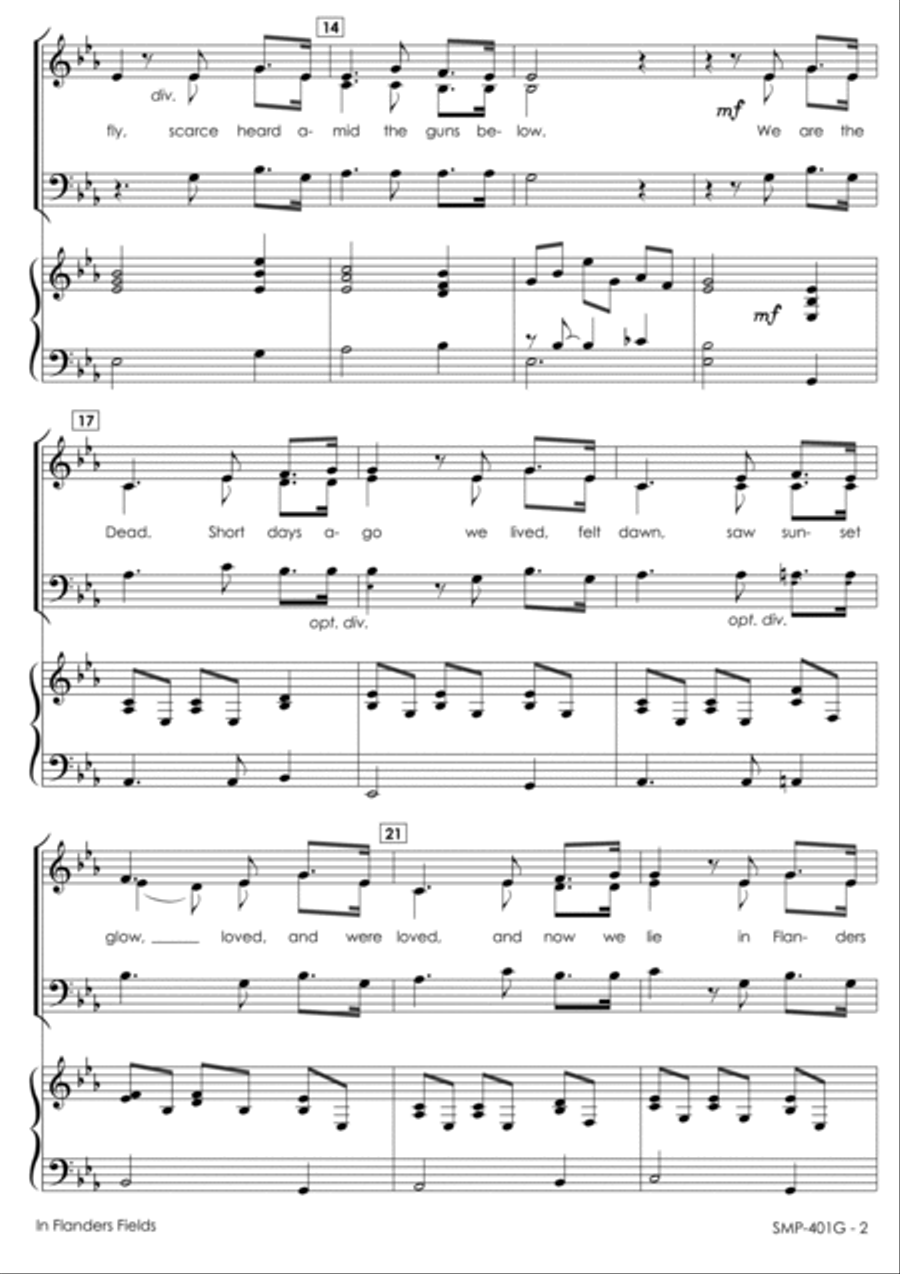 In Flanders Fields 3-Part scores gallery preview page 4