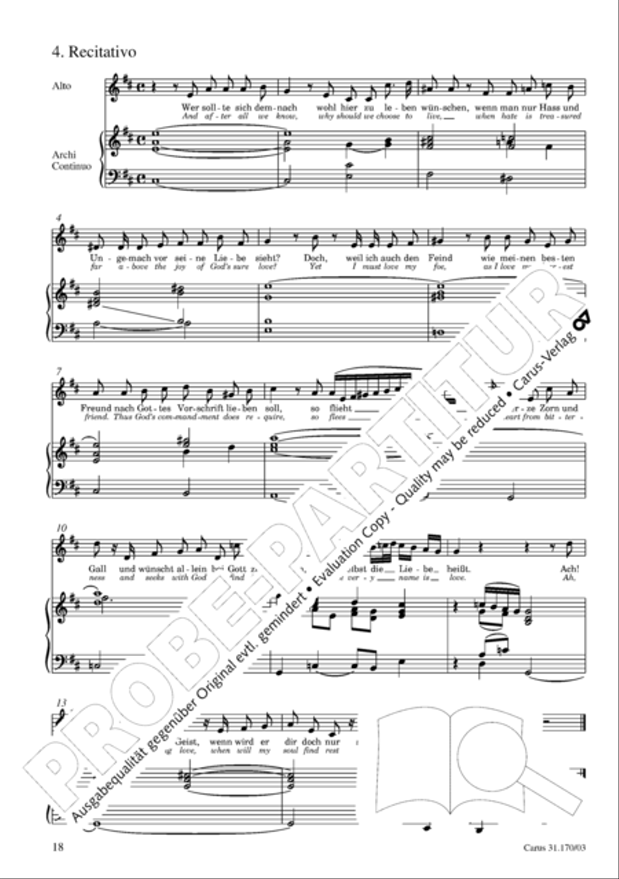 O blessed rest, o welcome heart's delight (Vergnugte Ruh, beliebte Seelenlust) Flute scores gallery preview page 19