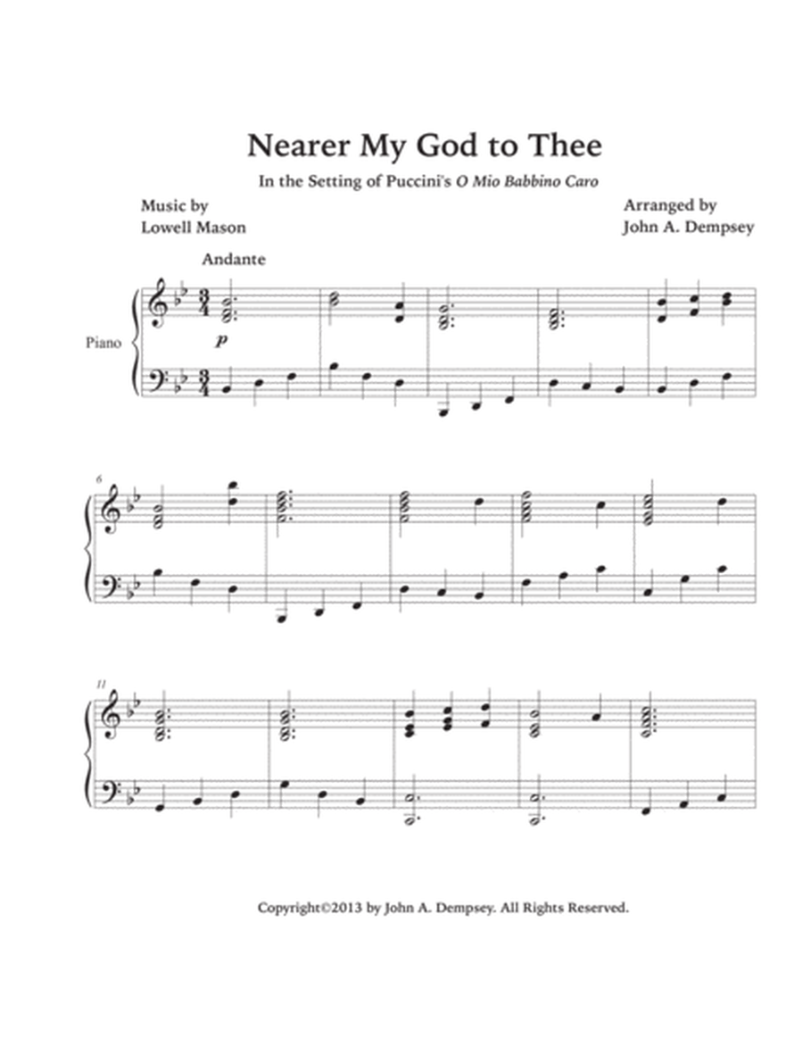 Nearer My God to Thee / O Mio Babbino Caro (Piano Solo) image number null