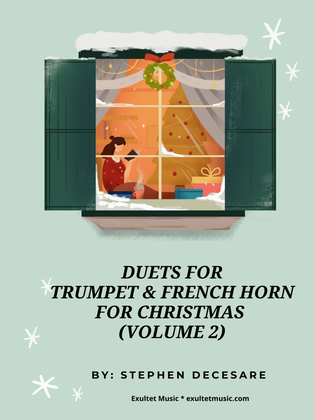 Book cover for Duets for Trumpet and French Horn for Christmas (Volume 2)