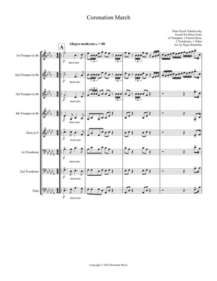 Coronation March (Db) (Brass Octet - 4 Trp, 1 Hrn, 2 Trb, 1 Tuba)