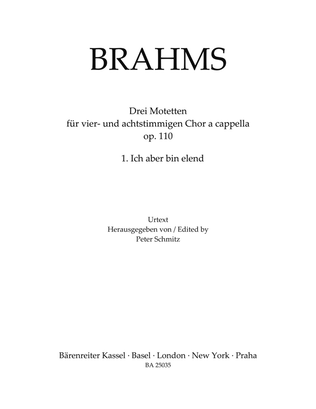 Book cover for Ich aber bin elend, op. 110 no. 1