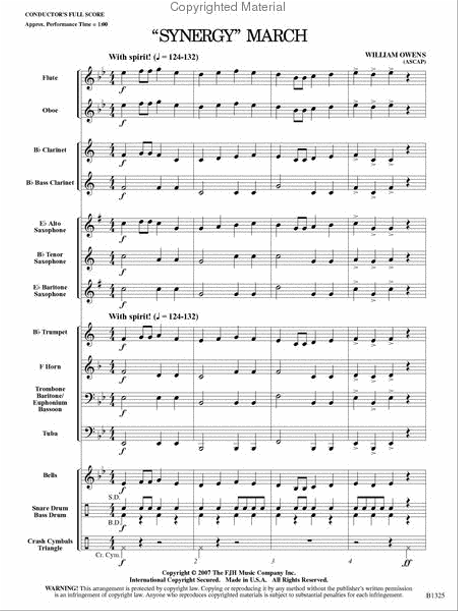 Synergy March Concert Band scores gallery preview page 2