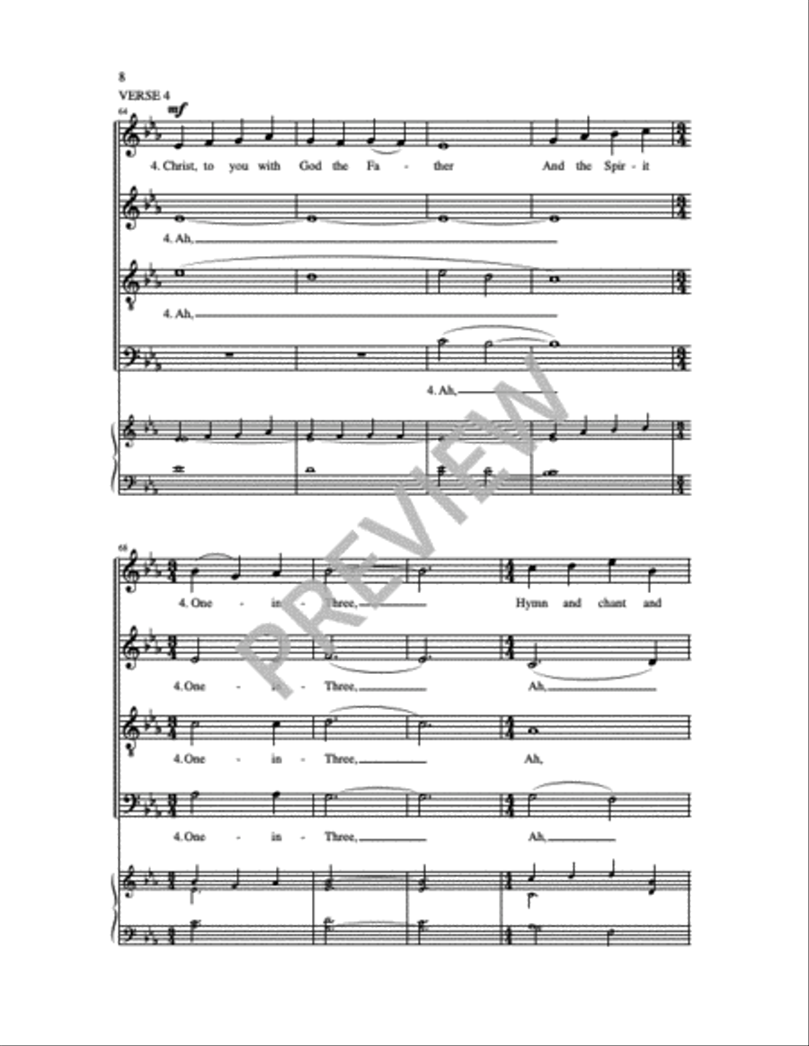 Of the Father's Love Begotten 4-Part scores gallery preview page 10