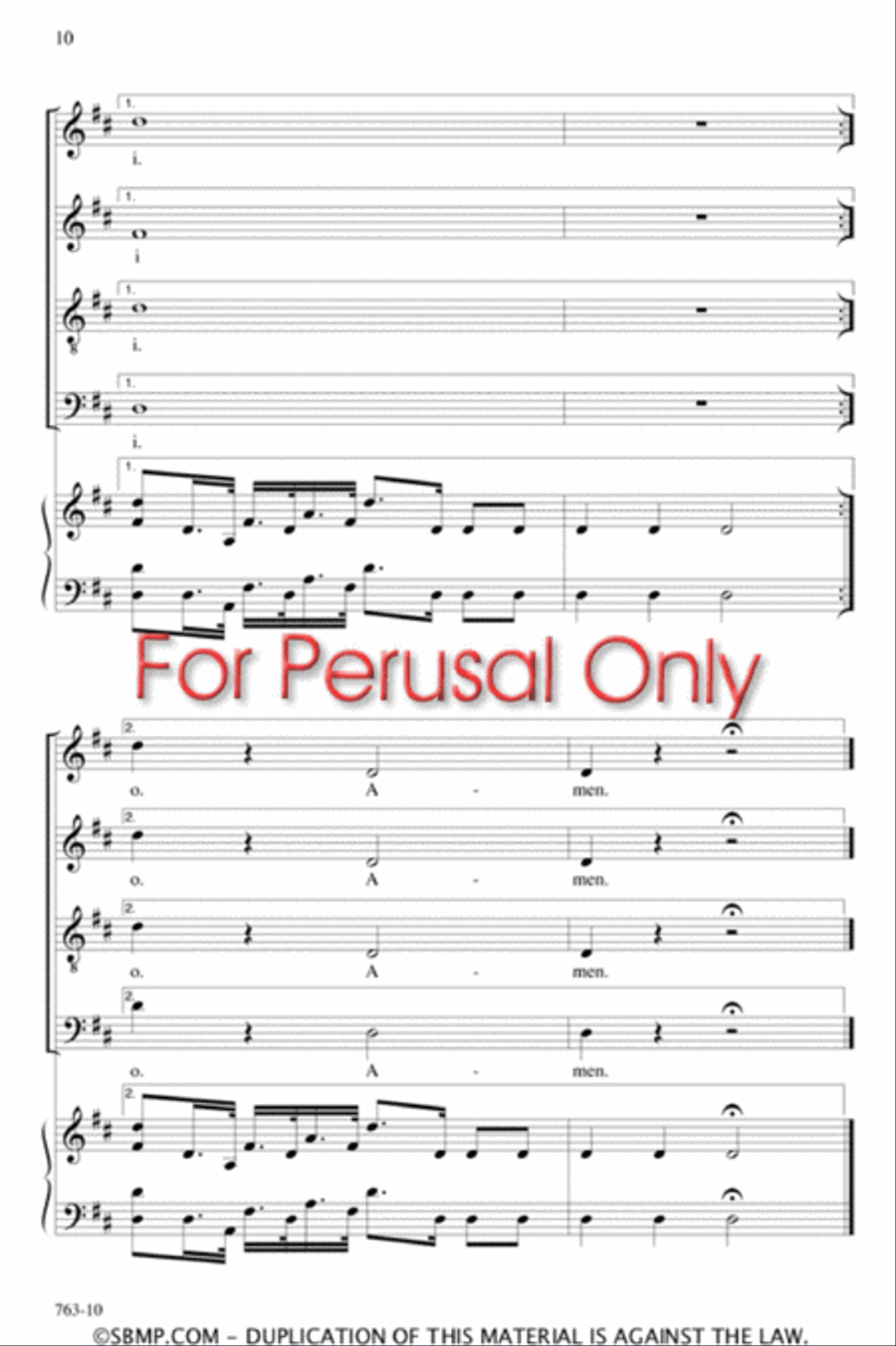 Tantum ergo - SATB Octavo 4-Part scores gallery preview page 9