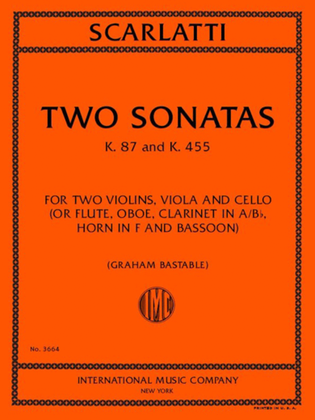 Book cover for Two Sonatas, K. 87 And 455