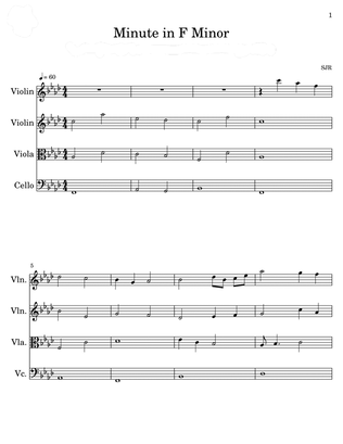 Minuet in F Minor for String Quartet