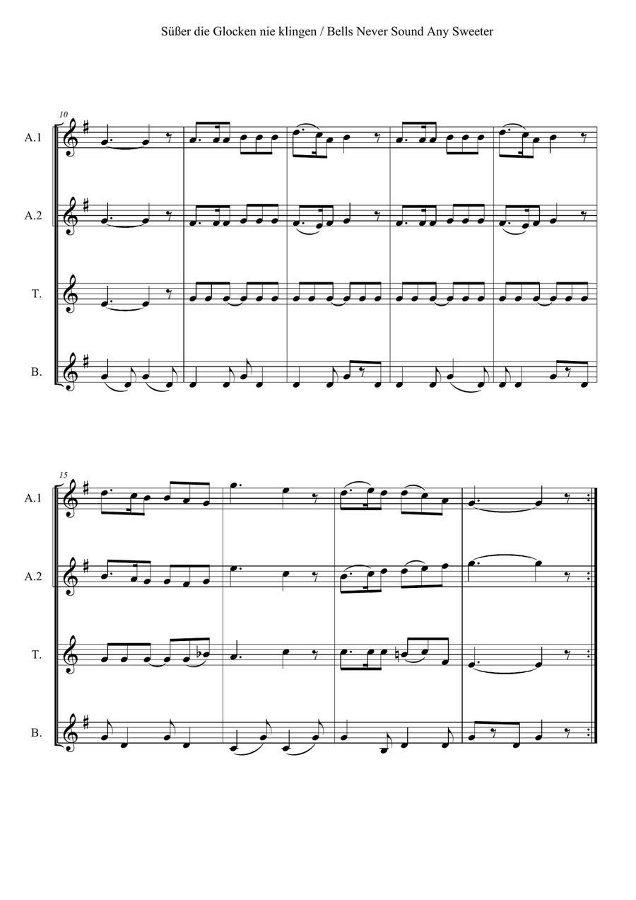 Bells Never Sound Any Sweeter Woodwind Quartet scores gallery preview page 2